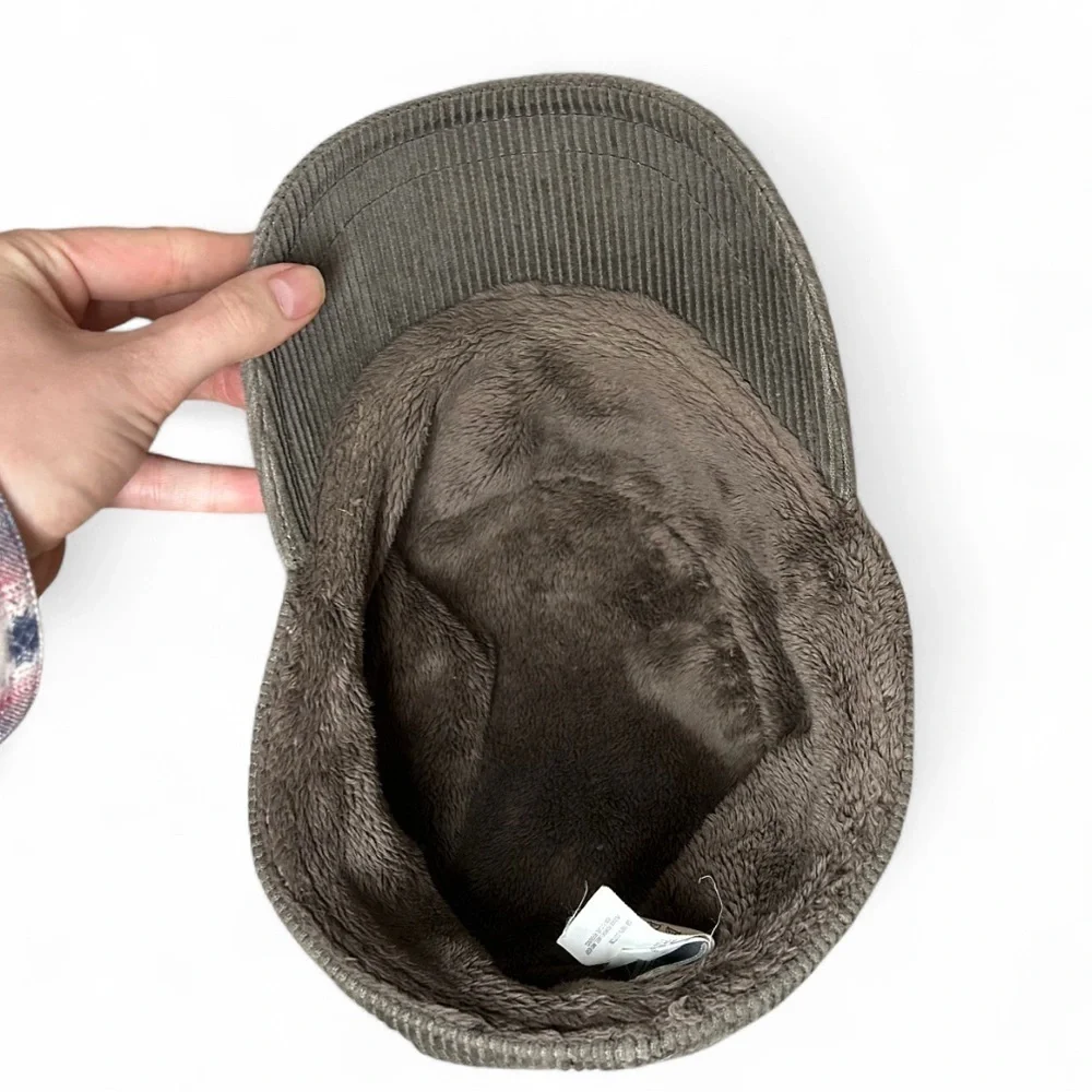 The North Face Y2K Faux Fur Lined Corduroy Hat Dark Green Women’s Small